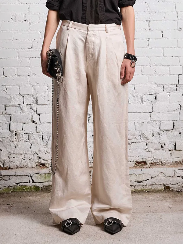 Wide Leg Trouser in Oyster