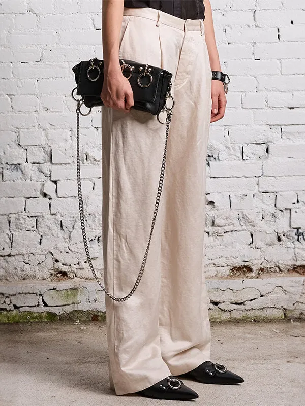 Wide Leg Trouser in Oyster