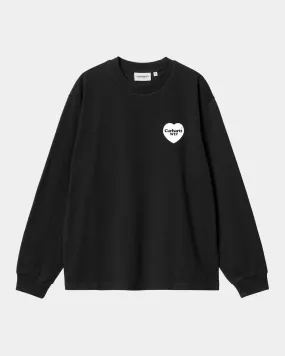 Women’s Heart Bandana Long Sleeve T-Shirt | Black