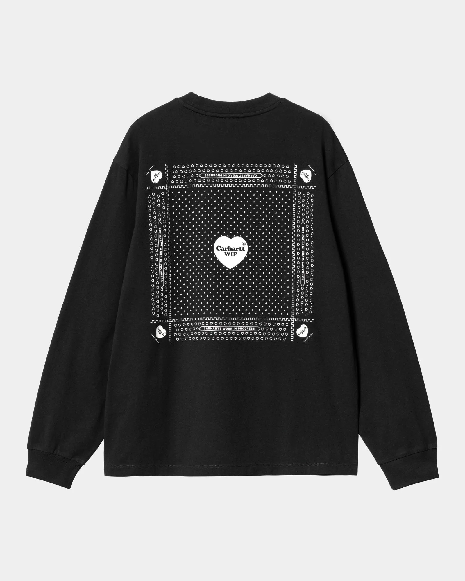 Women’s Heart Bandana Long Sleeve T-Shirt | Black