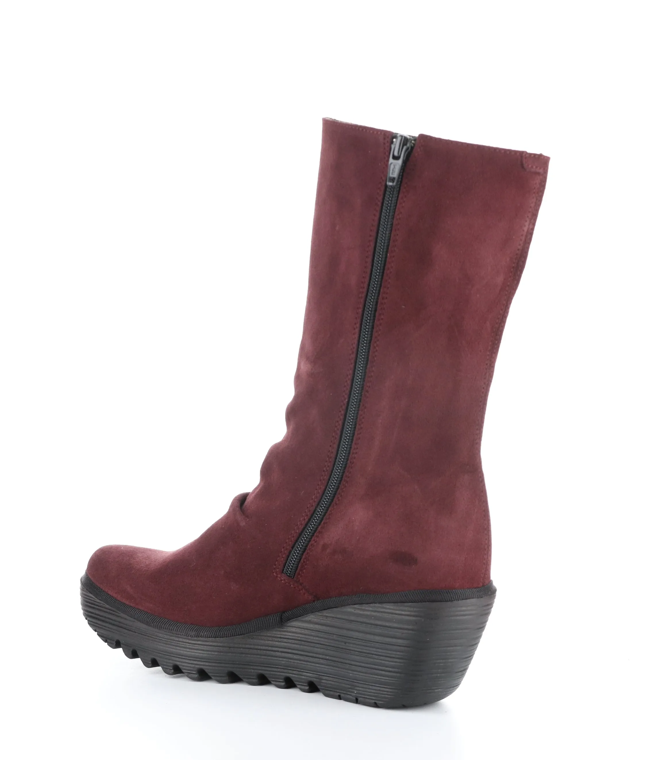 YEMY408FLY 002 WINE Round Toe Boots