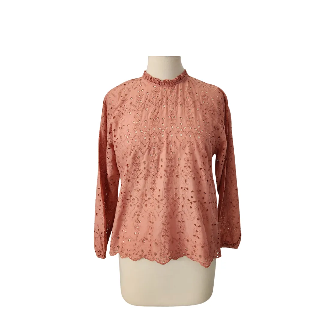 ZARA Peach Chicken Blouse | Pre Loved |