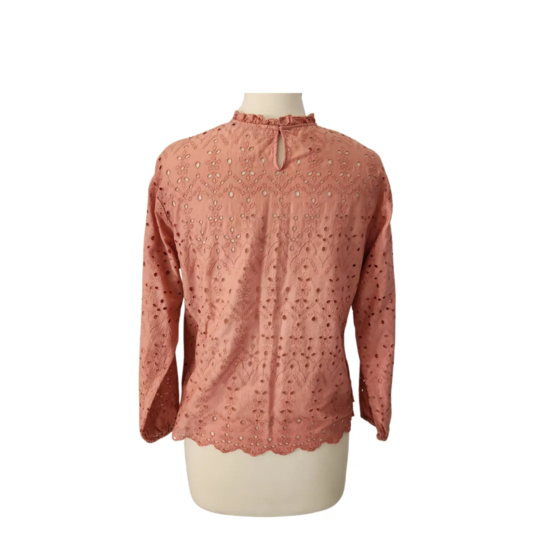 ZARA Peach Chicken Blouse | Pre Loved |